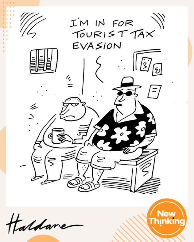 Cartoon on tax evasion 
