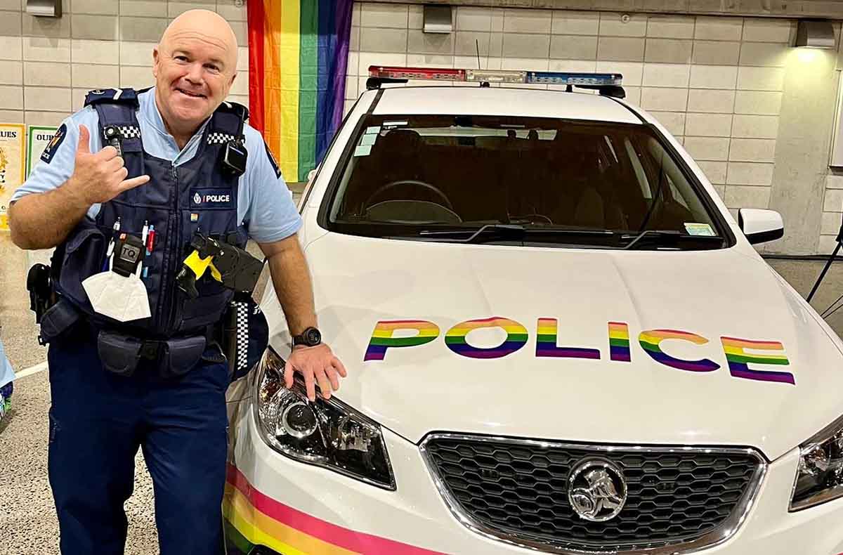 Rainbow Police Car